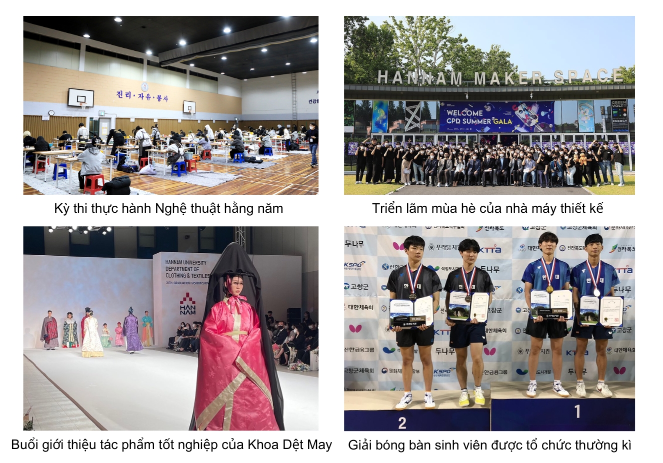 Hoạt động học tập và ngoại khóa tại trường Đại học Hannam Cre ảnh:@hannam_university 